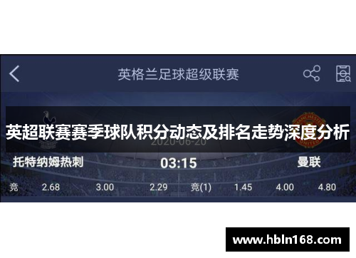 英超联赛赛季球队积分动态及排名走势深度分析